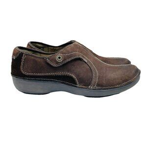 Clarks Shoes Womens Size 8.5 M Brown Wave Walk Adjustable Loafers Sneakers